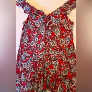 American Eagle Outfitters Red Floral Dress